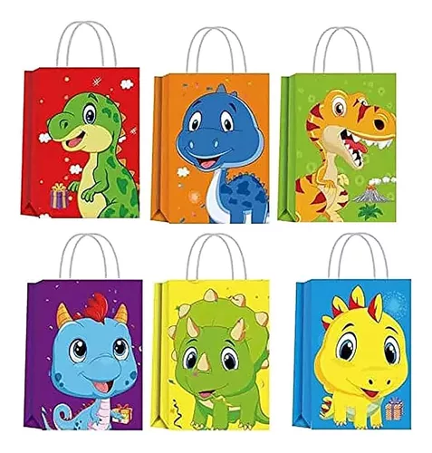 Bolsa De Papel Dinosaurio 12 Unidades