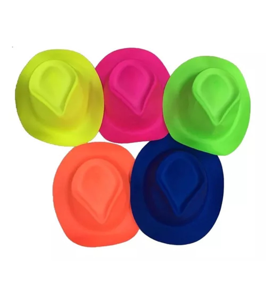 Gorro Flúo Tipo Cowboy 12 Unidades