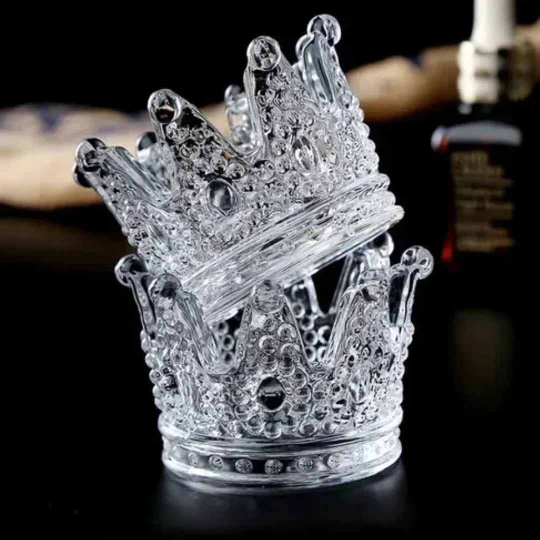 6 Porta Vela De Vidrio Con Forma De Corona