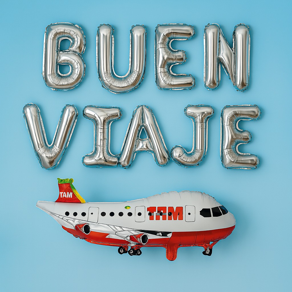 Set de Globos Buen Viaje + Avion