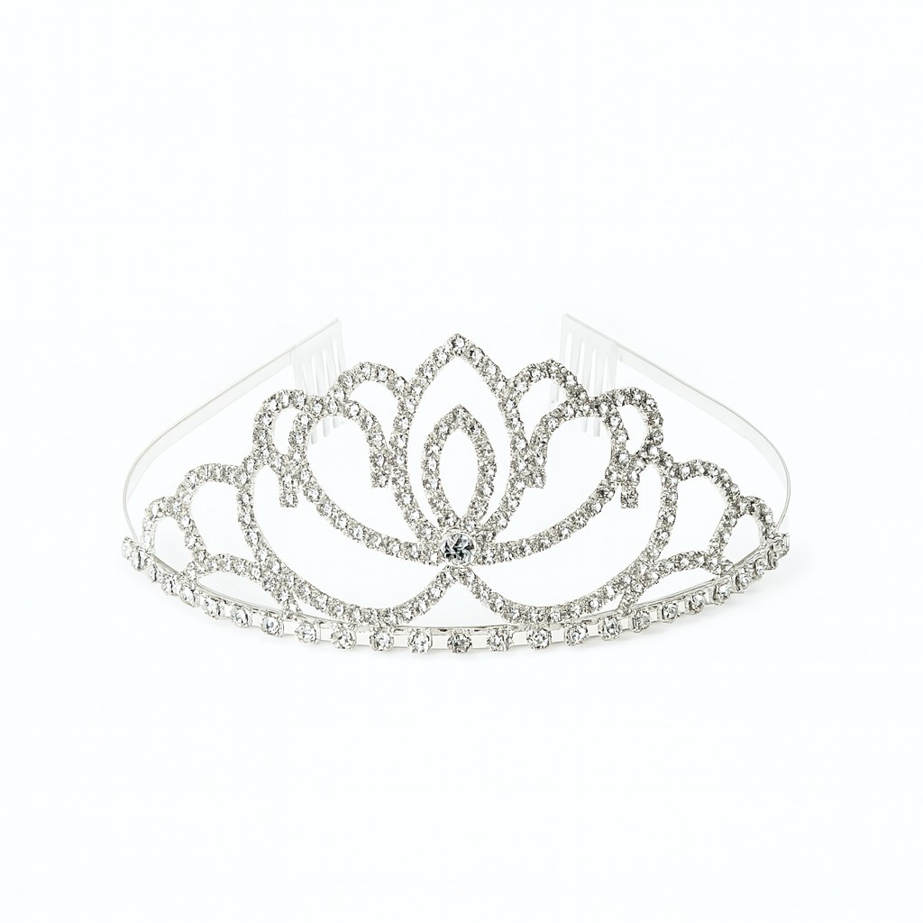 Tiara o Corona Plateada