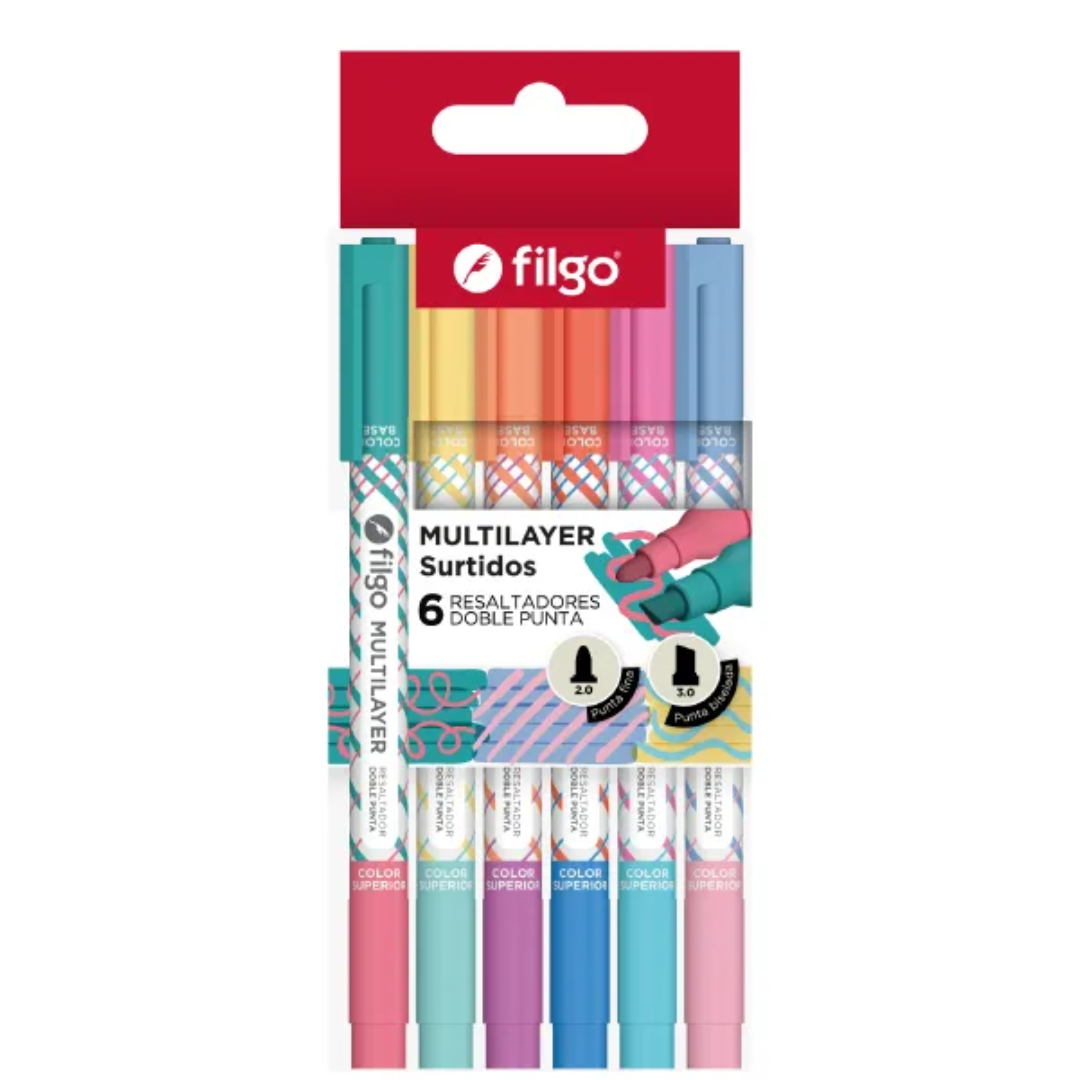 Resaltadores Multilayer Doble Punta