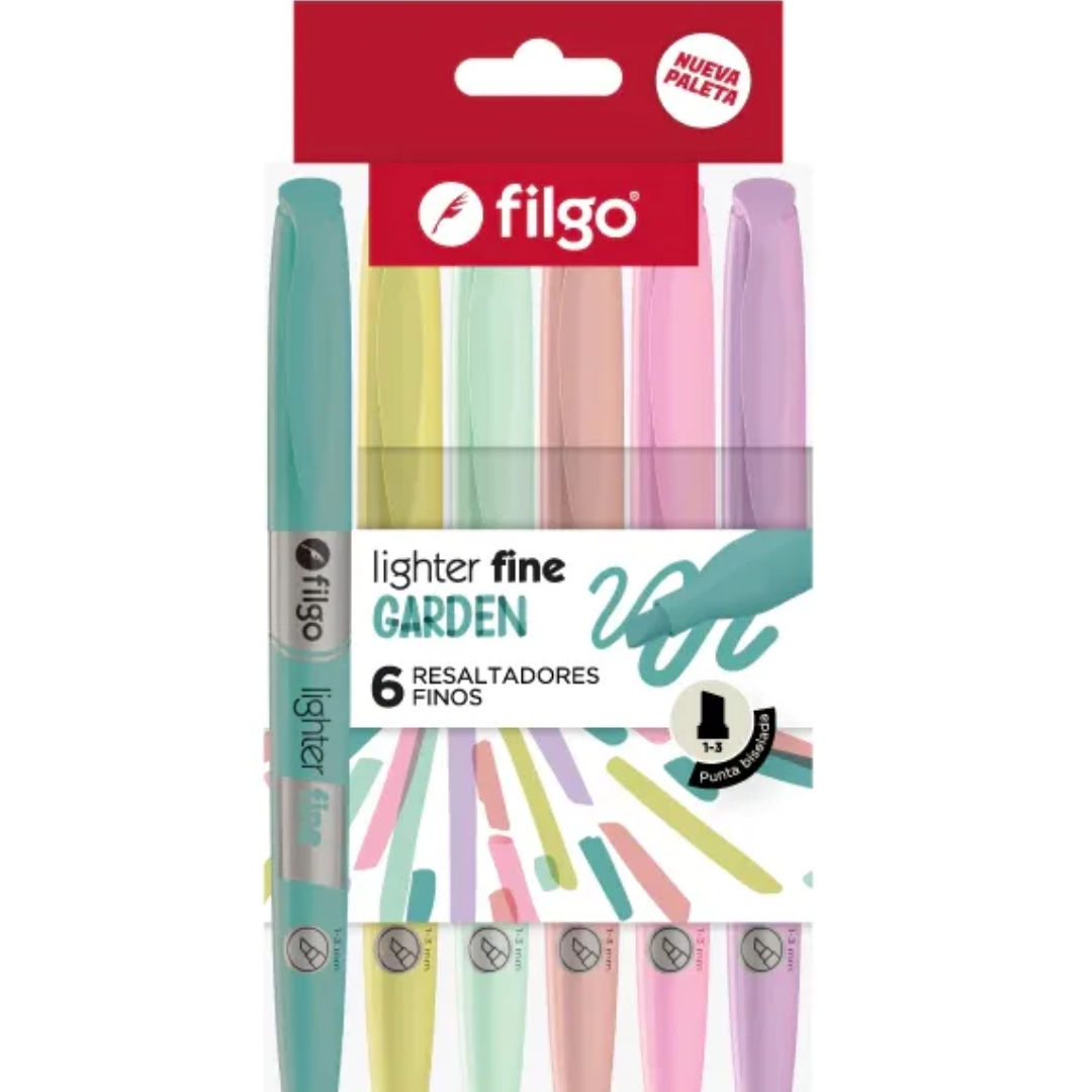 Resaltador Lighter Fine Línea Garden x6