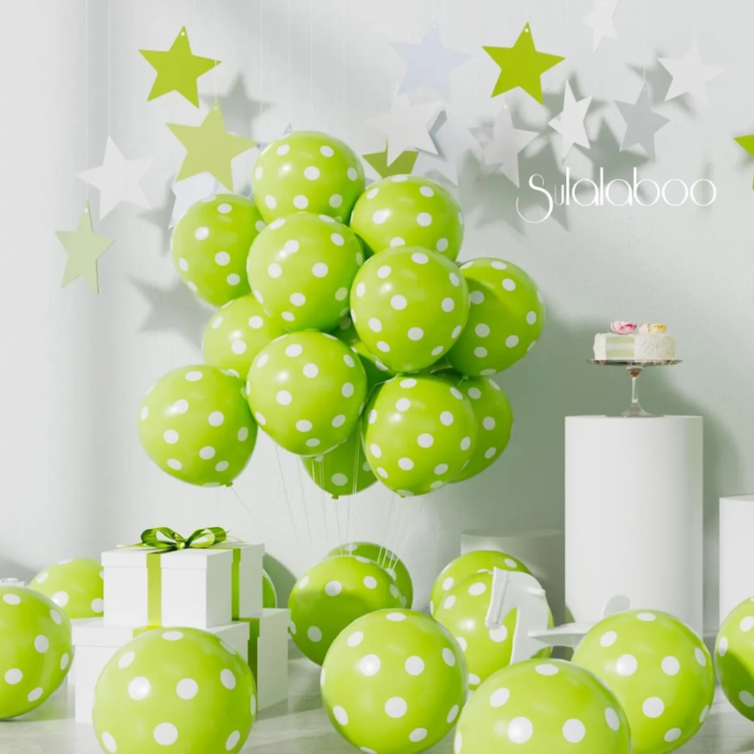 Globo de Latex R12 x 10Und Con Lunares - Imagen 4