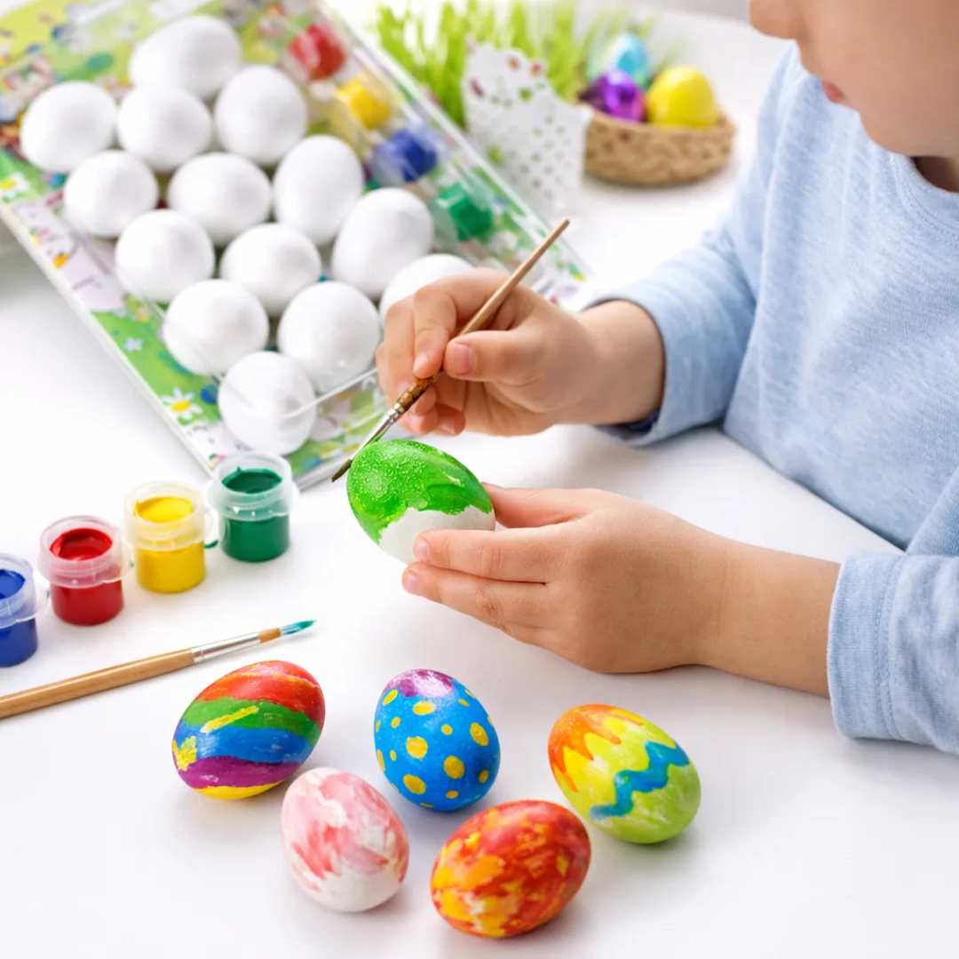 Set 15 Huevos De Pascuas Para Pintar Con Pinturas Y Pincel