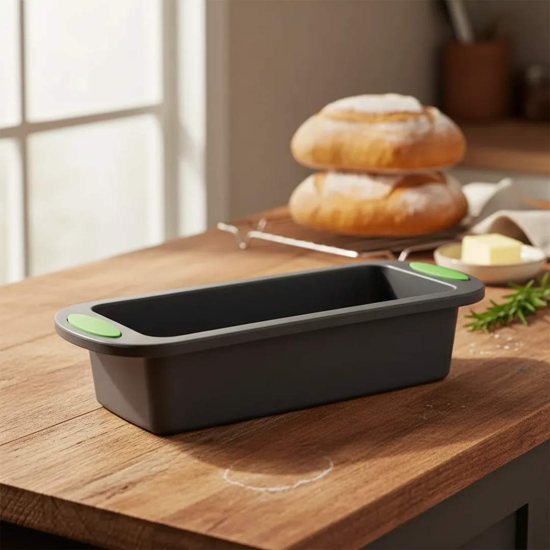 Molde Budinera De Silicona Rectangular Con Asas