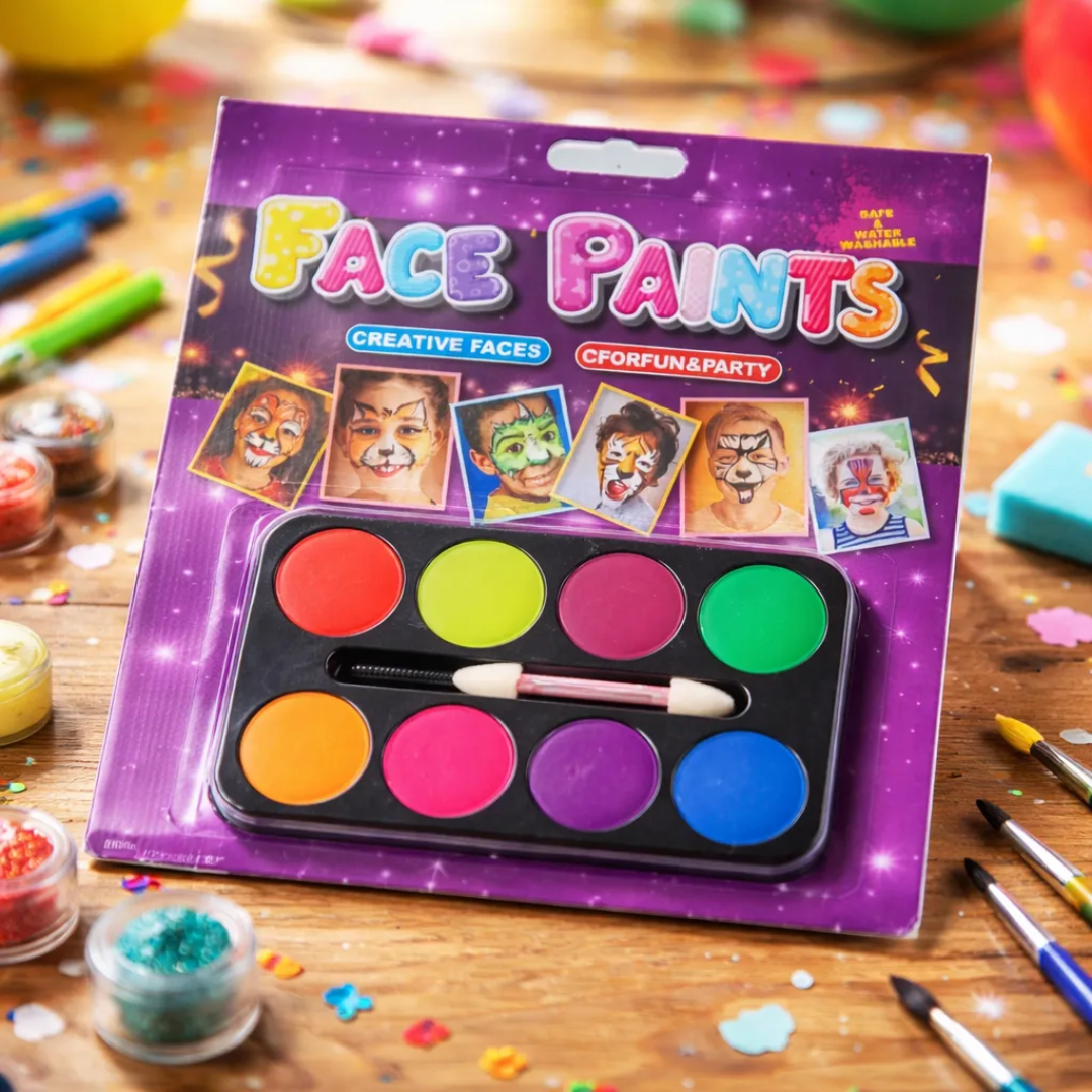 Pintura De Cara Infantil Lavable 8 Colores