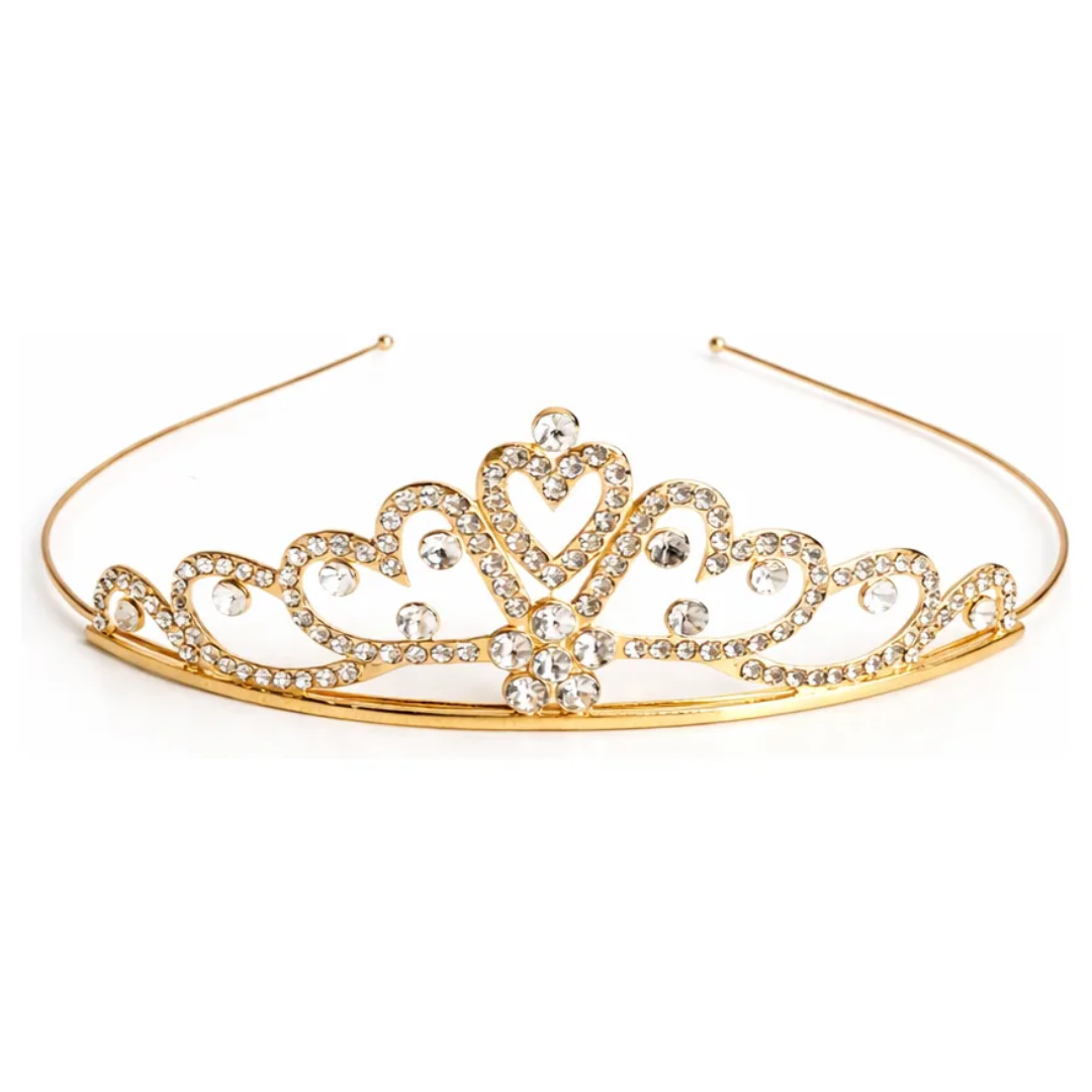 Corona Tiara De Princesa Dorada