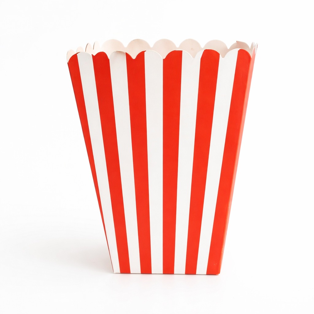 Cajas De Pop A Rayas Con Borde Curvo