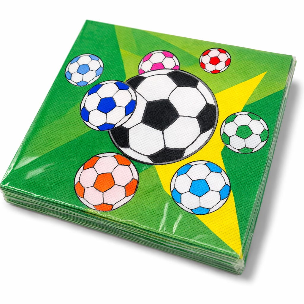Set 20 Servilletas De Papel Pelota De Futbol