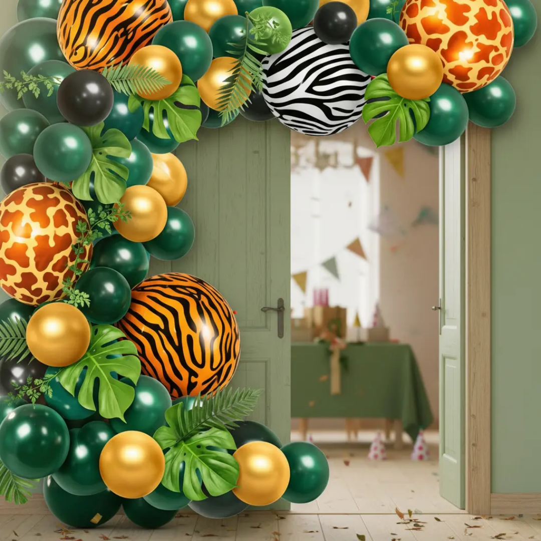 Set Globos Decoración De Selva