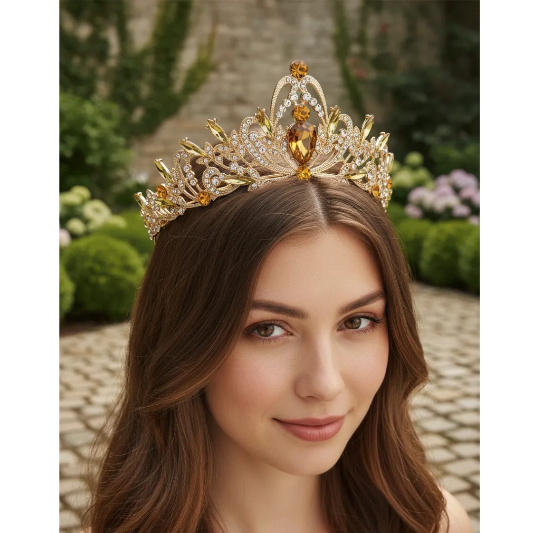 Taira Corona Metálica Dorada