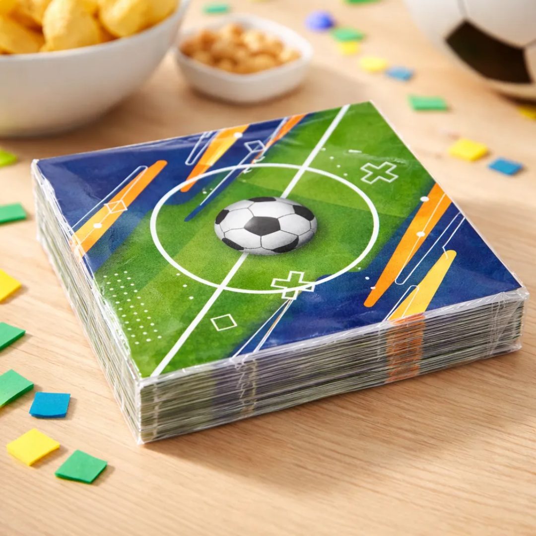 Set Servilletas De Papel Con Diseño De Pelota x20
