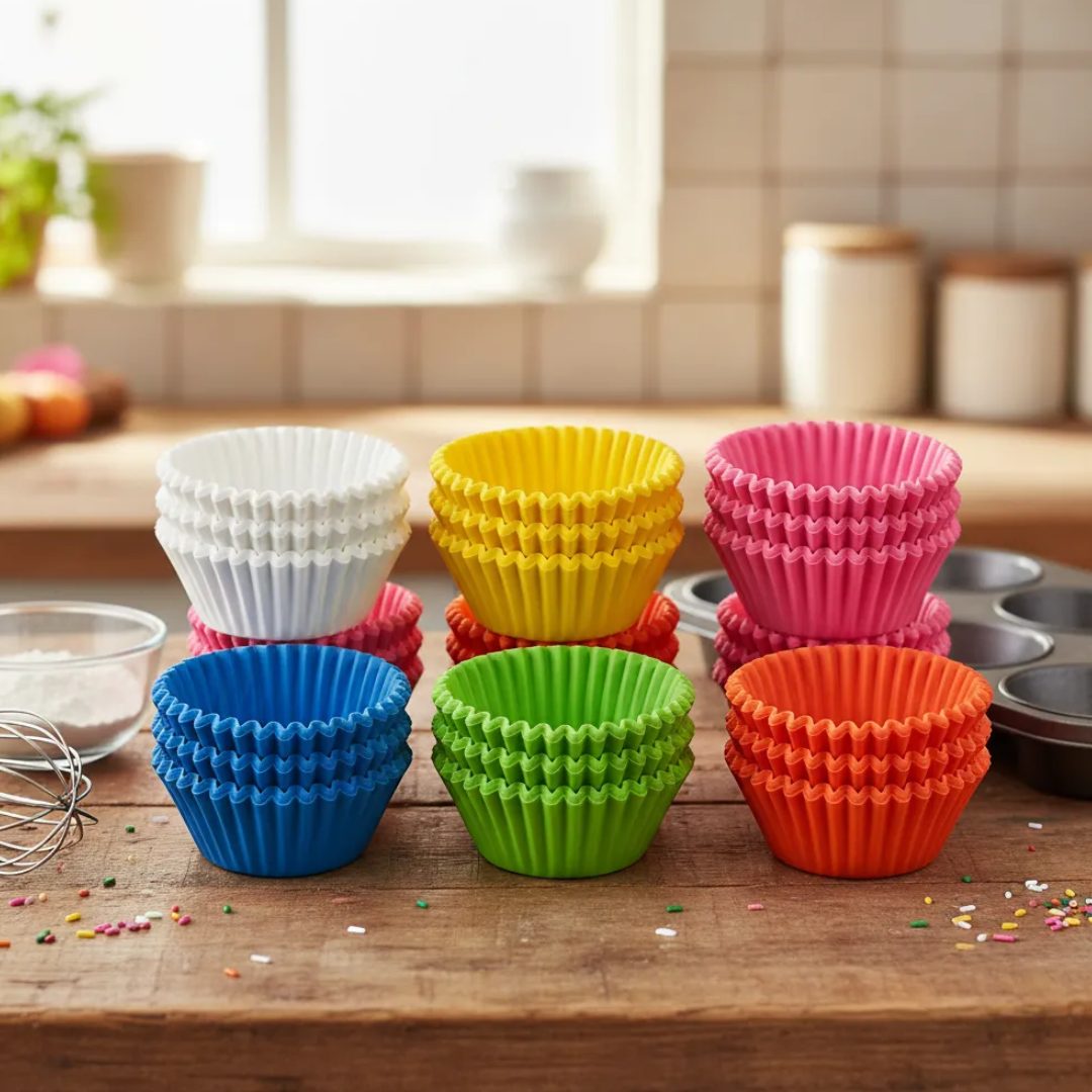 Pirotines Para Cupcakes Muffins Descartables De Colores X100