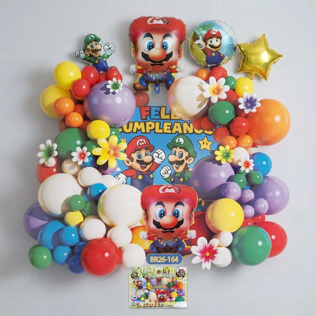 Kit Globos Super Mario Bros