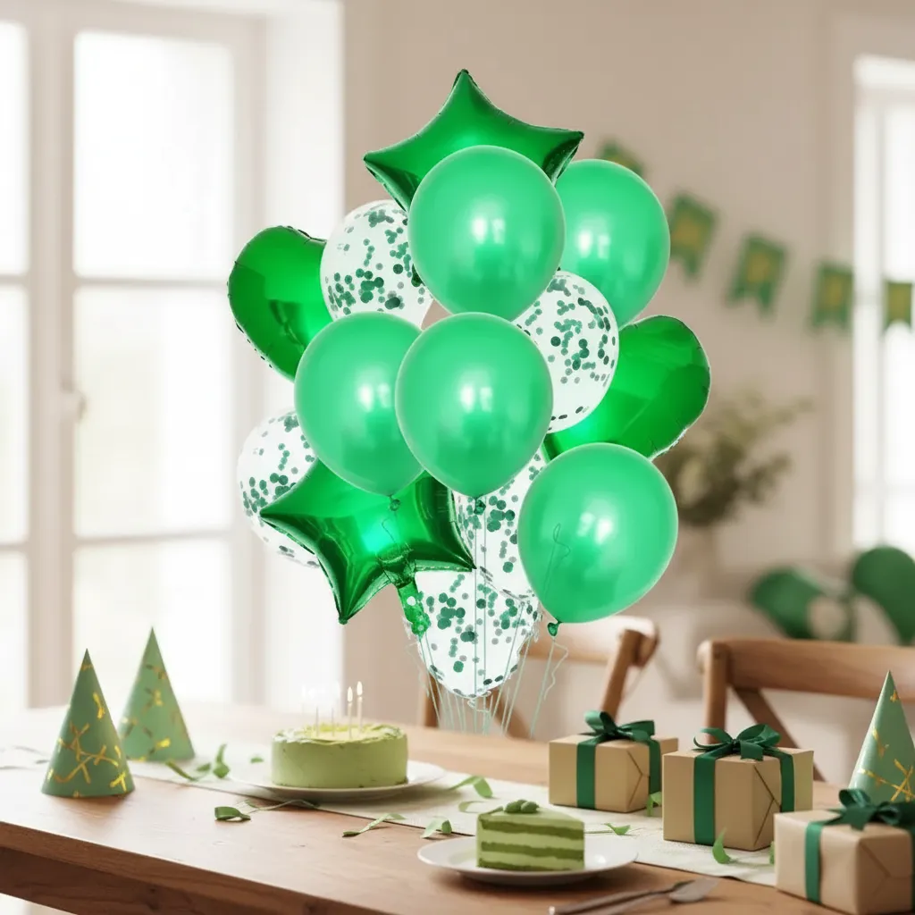 Set De 14 Globos Metalizados Y Látex