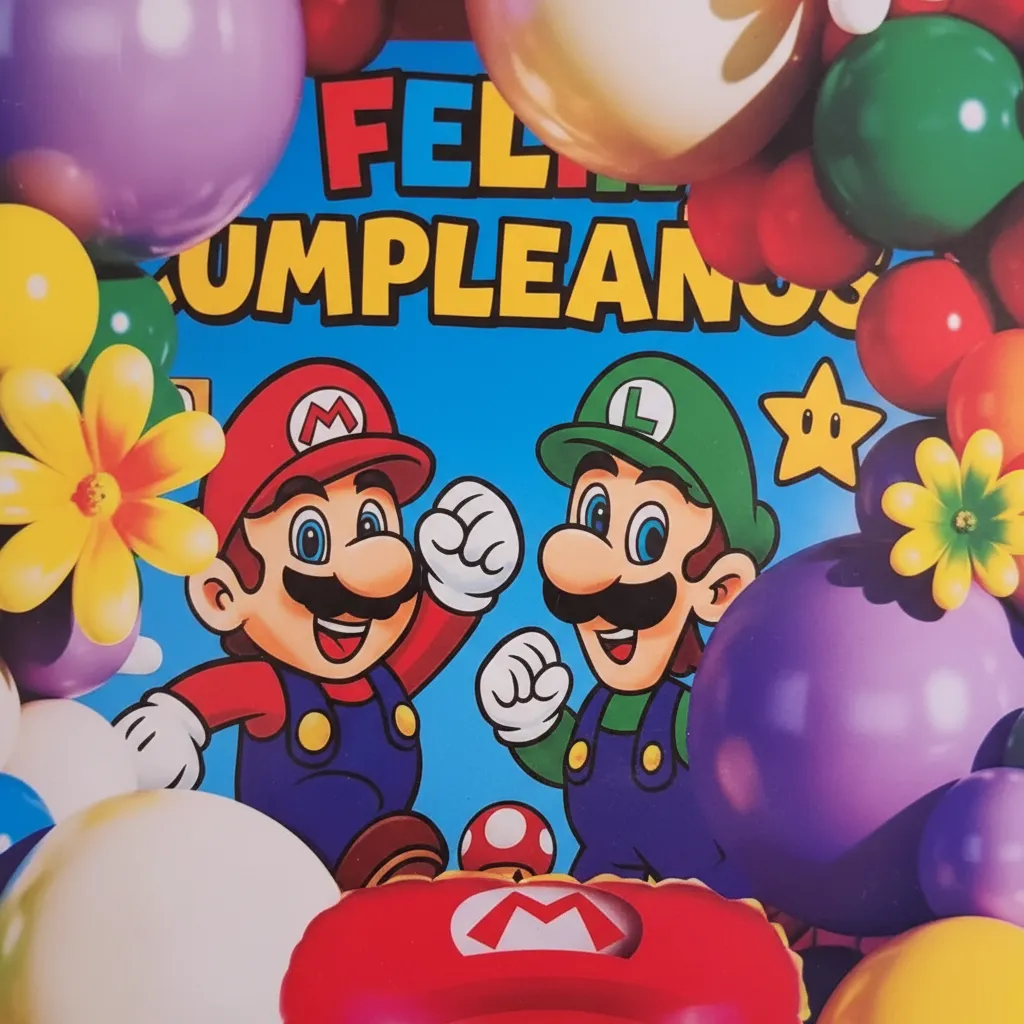Kit Globos Super Mario Bros - Imagen 3