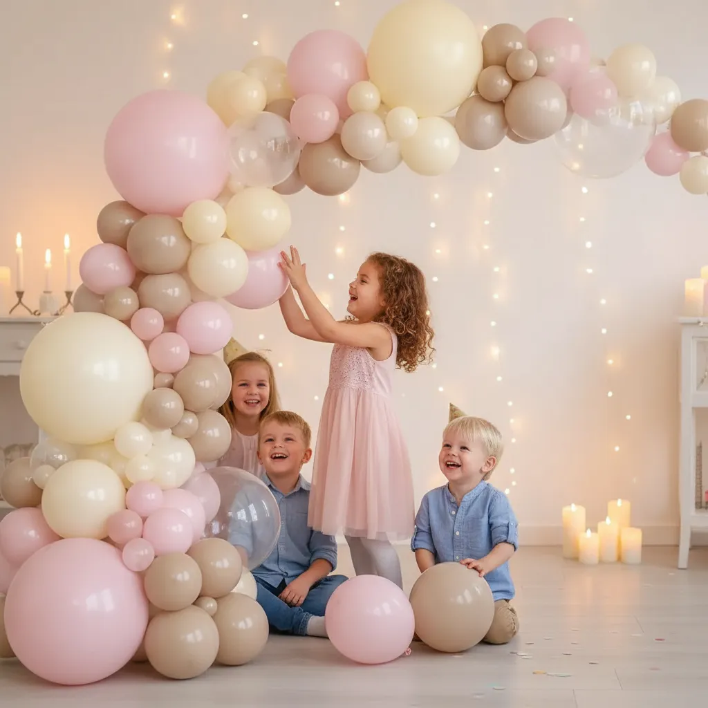 Kit De Globos Y Decoracion Tonos Nude