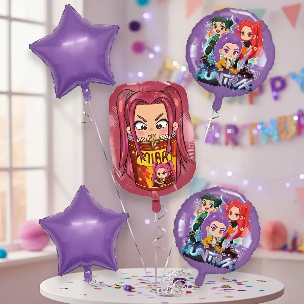 Pack 5 Globos Metalizados Guerreras Kpop