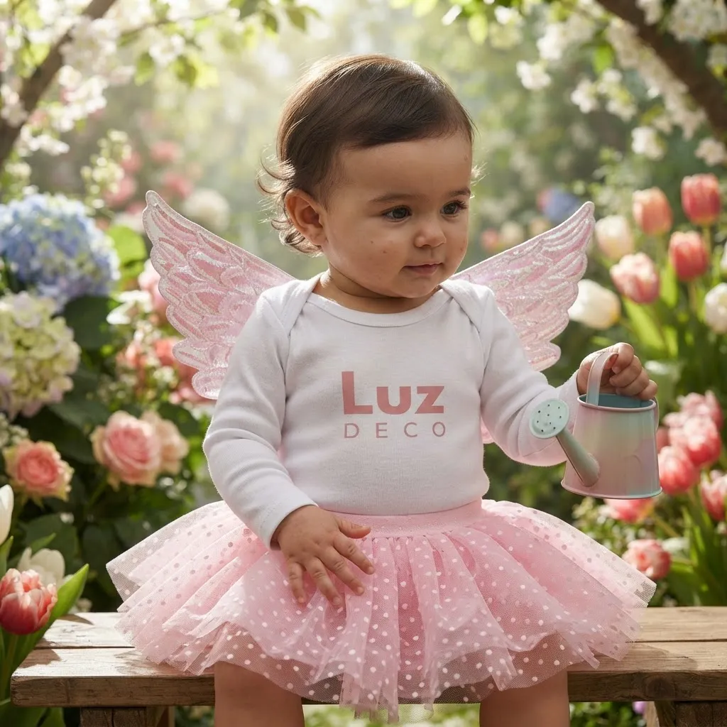 Disfraz Ángel Rosa Para Bebe