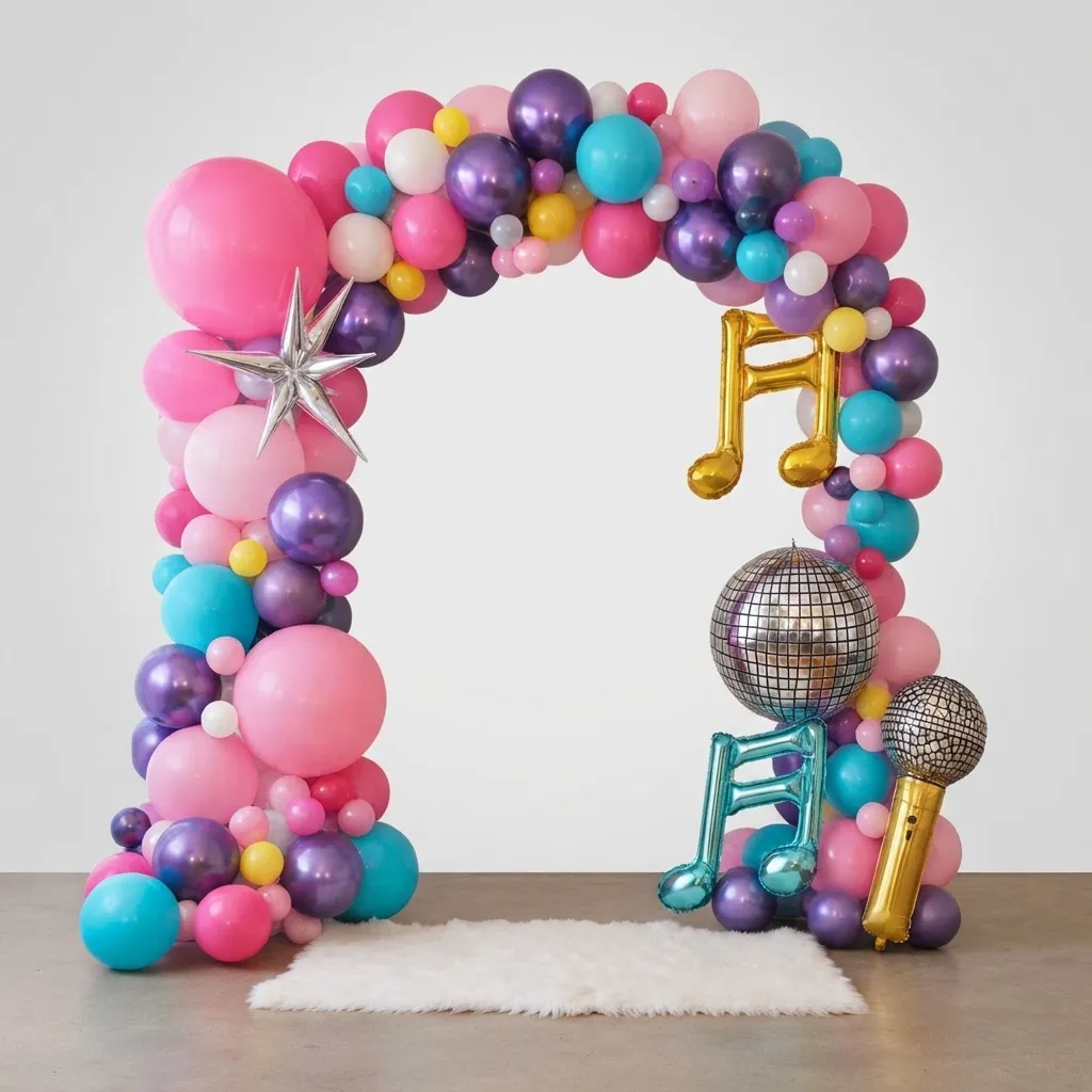 Kit De Globos Decoración Musical Disco Retro